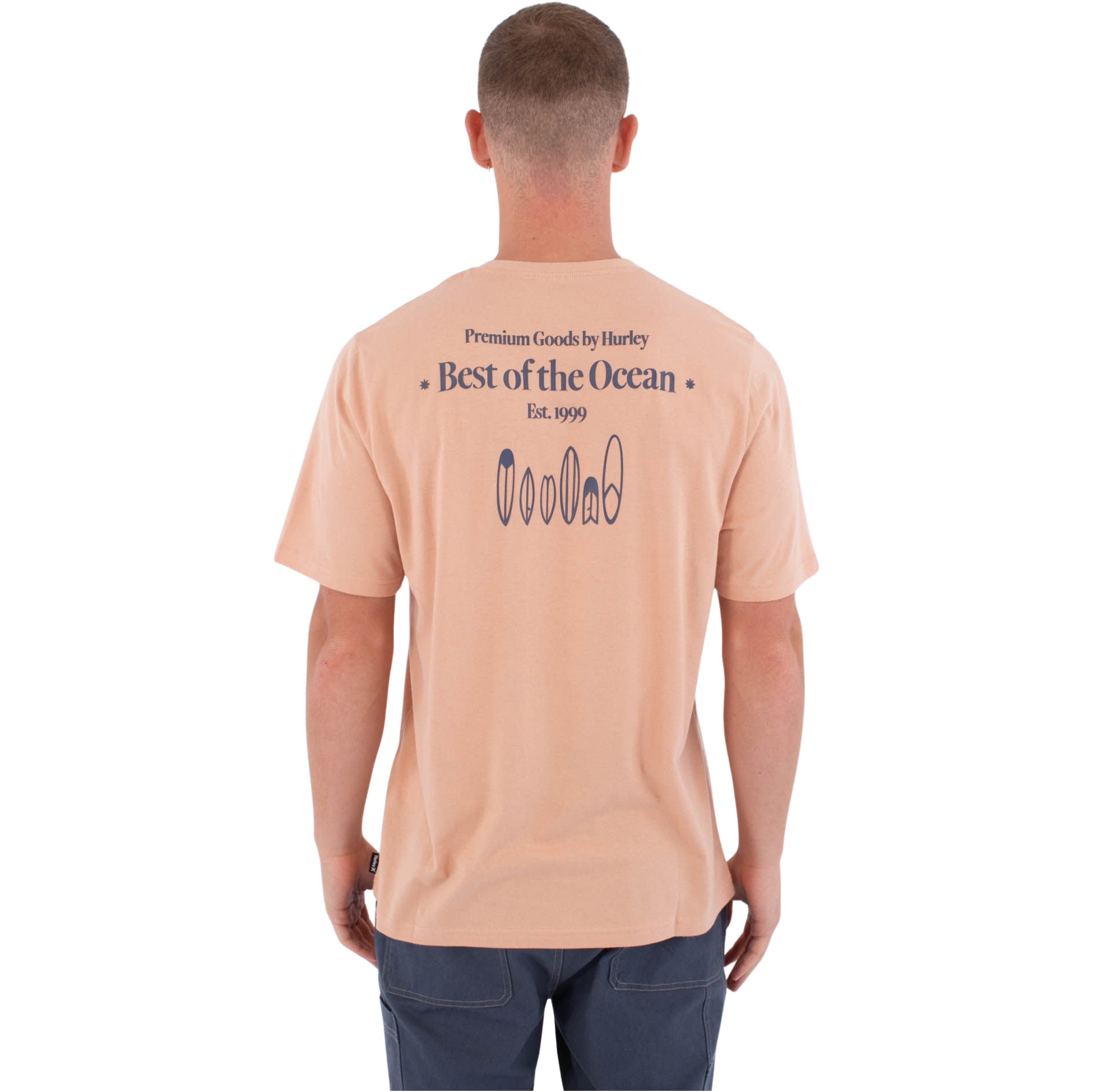 2026 Hurley Mens Printing Press Biriri T-Shirt MTSEUED0002619 - Beach Clay